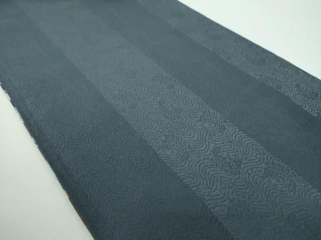 平和屋着物●両面　六通柄袋帯　名物裂花文　花兎　荒磯　金銀糸　正絹　逸品　DABB4787ps