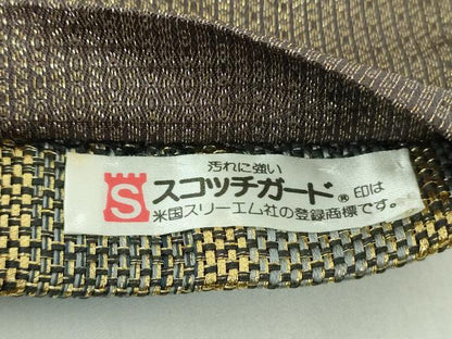 平和屋着物●ひなや工房　くむ・あむ・おる　伊豆蔵明彦　太鼓柄袋帯　変わり間道　金糸　正絹　逸品　DABB4788ps