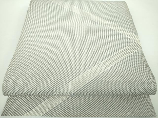 平和屋着物▽八寸名古屋帯 スリーシーズン 春夏秋 組織 菱文 金糸 正絹 逸品 DABB4798ps