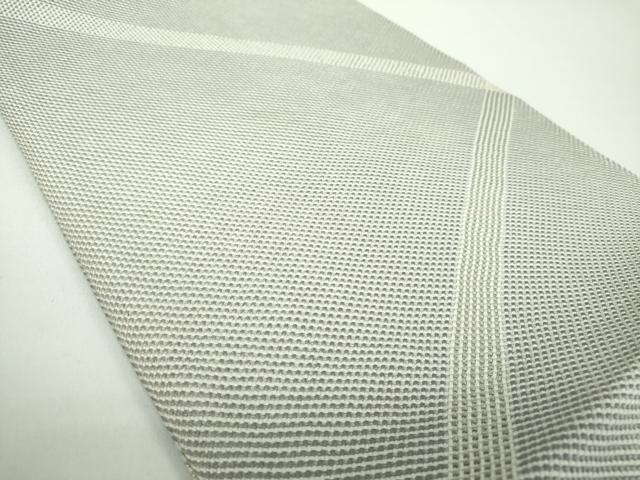 平和屋着物▽八寸名古屋帯 スリーシーズン 春夏秋 組織 菱文 金糸 正絹 逸品 DABB4798ps