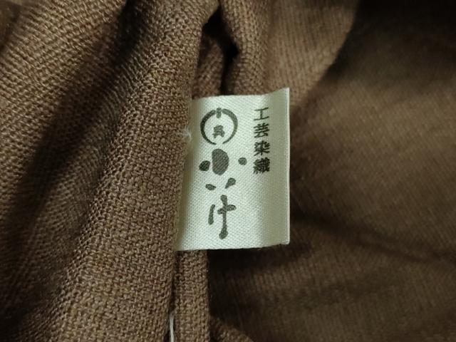 平和屋着物●九寸名古屋帯　紬地　市松文様　金彩　正絹　逸品　未使用　DABB4799ps