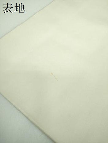 平和屋着物●塩瀬　九寸名古屋帯　手描き　休み鳥　正絹　逸品　DABB4801ps