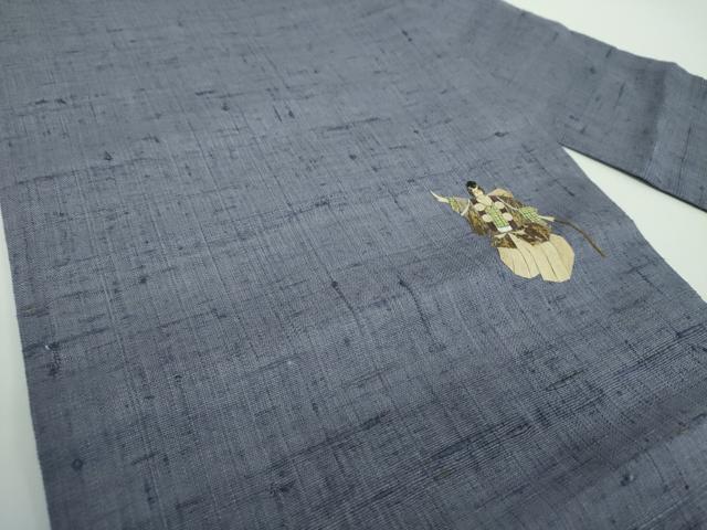 平和屋着物●蓑虫工芸作家　草苑白水　九寸名古屋帯　生紬　歌舞伎　正絹　逸品　DABB4802ps