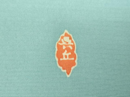 平和屋着物●塩瀬　九寸名古屋帯　作家物　手描き　孔雀桜文　金彩　正絹　逸品　DABB4815ps