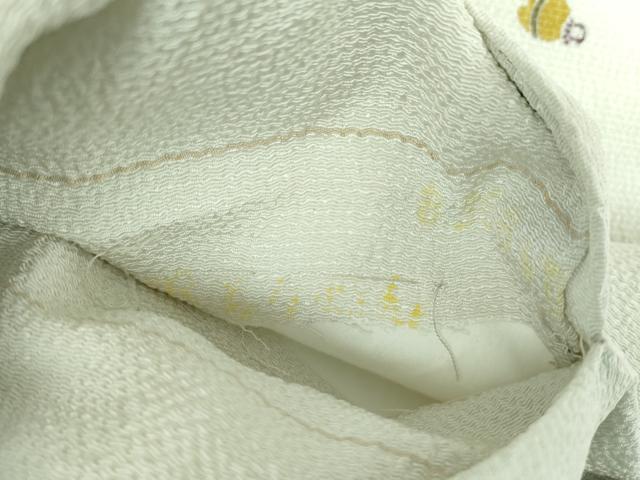 平和屋着物●九寸名古屋帯　玩具文様　鬼しぼ縮緬　金彩　正絹　逸品　未使用　DABB4825ps