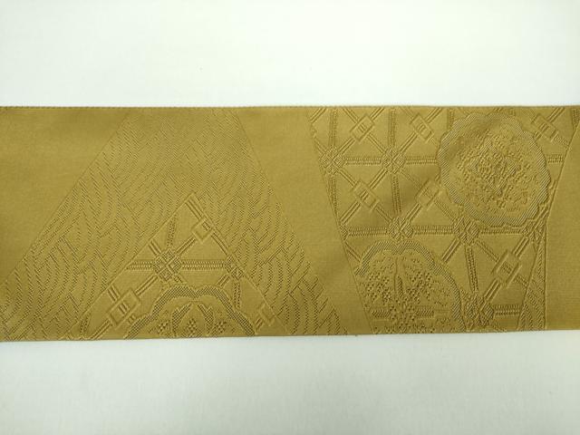 平和屋着物●綴れ　八寸名古屋帯　流水花文　正絹　逸品　未使用　DABB4839ps