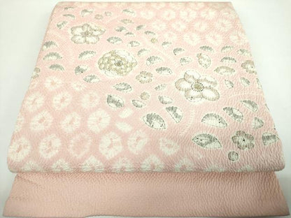 平和屋着物●九寸開き名古屋帯　総絞り　辻が花　正絹　逸品　DABB4849ps