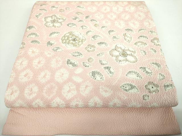 平和屋着物●九寸開き名古屋帯　総絞り　辻が花　正絹　逸品　DABB4849ps