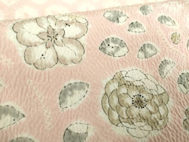 平和屋着物●九寸開き名古屋帯　総絞り　辻が花　正絹　逸品　DABB4849ps