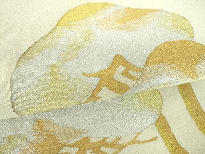 平和屋着物●爪掻き本綴れ　八寸名古屋帯　老松　金銀糸　三越扱い　正絹　逸品　DABB4868ps