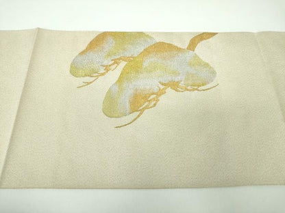平和屋着物●爪掻き本綴れ　八寸名古屋帯　老松　金銀糸　三越扱い　正絹　逸品　DABB4868ps