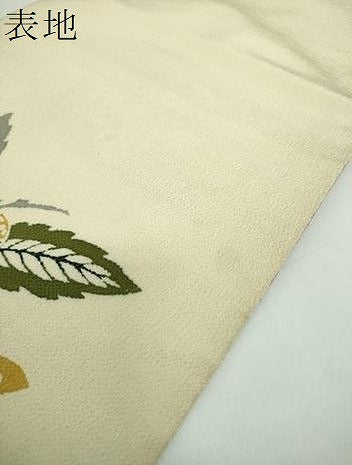 平和屋着物●九寸名古屋帯　型染　成り物　鬼しぼ縮緬　正絹　逸品　DABB4869ps