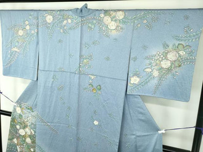 平和屋着物●訪問着　絞り　辻が花　暈し染め　金彩　正絹　逸品　DABB4872ps