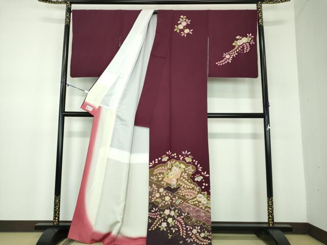 平和屋着物●越後十日町の一流染匠　桐屋・翠山工房　訪問着　絞り　辻が花　暈し染め　金彩　やまと誂製　正絹　逸品　DABB4879ps