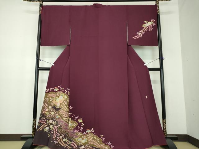平和屋着物●越後十日町の一流染匠　桐屋・翠山工房　訪問着　絞り　辻が花　暈し染め　金彩　やまと誂製　正絹　逸品　DABB4879ps