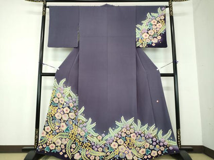 平和屋着物●訪問着　作家物　絞り　辻が花　暈し染め　正絹　逸品　DABB4880ps