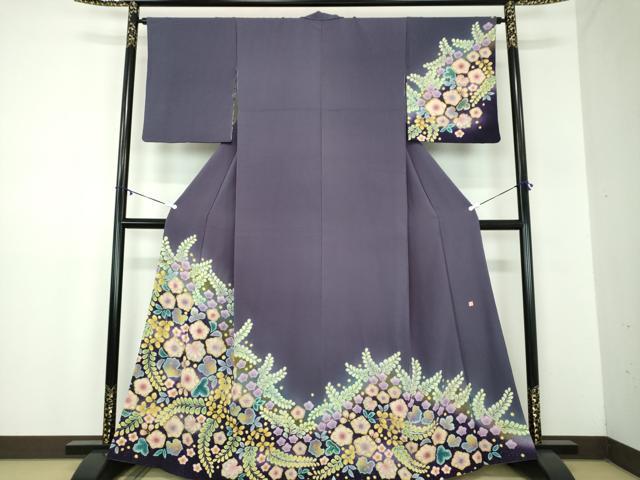 平和屋着物●訪問着　作家物　絞り　辻が花　暈し染め　正絹　逸品　DABB4880ps
