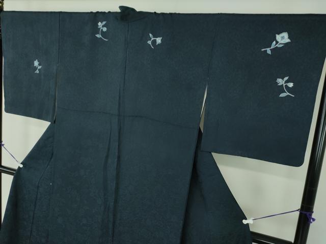 平和屋着物●京都印象派 友禅作家　橋本恵　訪問着　更紗花文　ロング丈　正絹　逸品　DABB4886ps