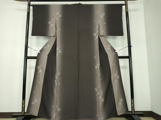 平和屋着物●上質な小紋　葡萄蔦の葉間道　暈し染め　金彩　やまと誂製　正絹　逸品　DABB4891ps