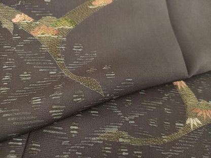 平和屋着物●訪問着　刺繍　ろうけつ染め　飛鶴松竹梅　金糸　正絹　逸品　DABB4895ps