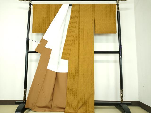 平和屋着物●上質な紬　絣間道　正絹　逸品　DABB4896ps