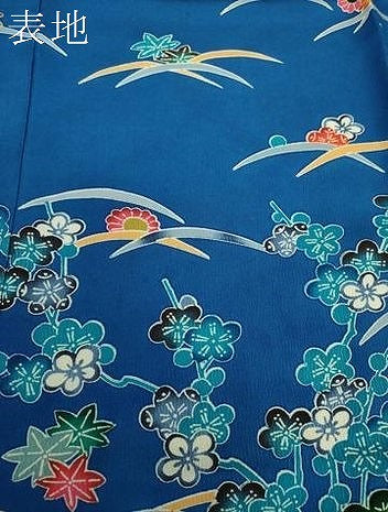 平和屋着物●豪華振袖　型染　渡橋風景花文　鬼しぼ縮緬　正絹　逸品　DABB4898ps