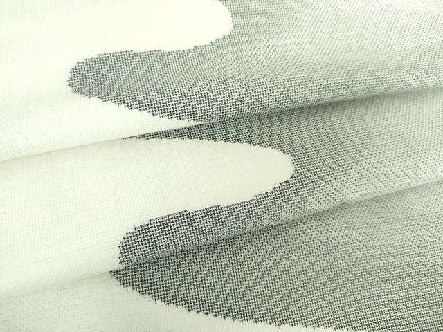 平和屋着物●本場大島紬　白大島　9マルキ　霞文　正絹　逸品　DABB4899ps