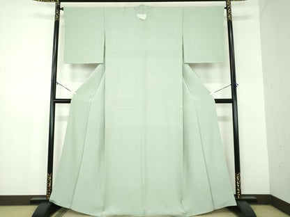 平和屋着物●上質な色無地　柳鼠色　正絹　逸品　未使用　DABB4901ps