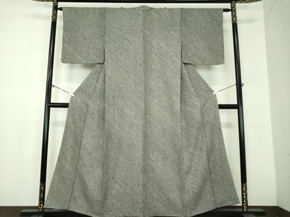 平和屋着物●大変加工の良い総絞り小紋　黒地　正絹　逸品　DABB4903ps