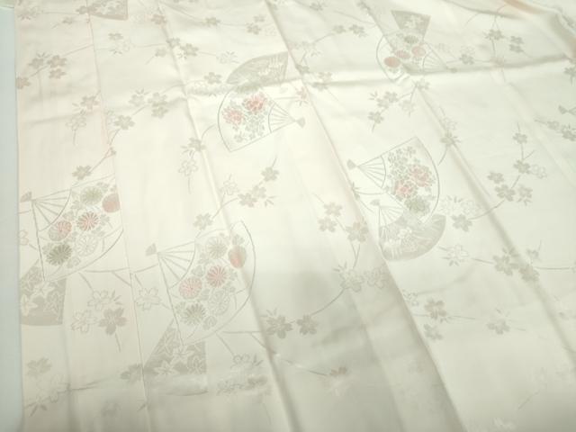 平和屋着物●振袖用長襦袢　無双仕立て　扇面花地紋　暈し染め　正絹　逸品　DABB4906ps