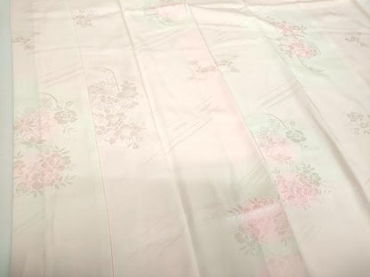 平和屋着物●振袖用長襦袢　袷　草花地紋　暈し染め　正絹　逸品　DABB4908ps