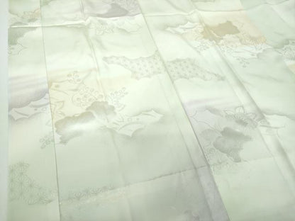 平和屋着物●上質な長襦袢　無双仕立て　辻が花地紋　暈し染め　正絹　逸品　DABB4911ps