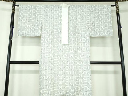 平和屋着物●上質な長襦袢　無双仕立て　半衿刺繍　市松　人形文　正絹　逸品　未使用　DABB4912ps