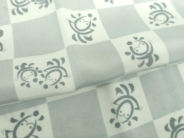 平和屋着物●上質な長襦袢　無双仕立て　半衿刺繍　市松　人形文　正絹　逸品　未使用　DABB4912ps