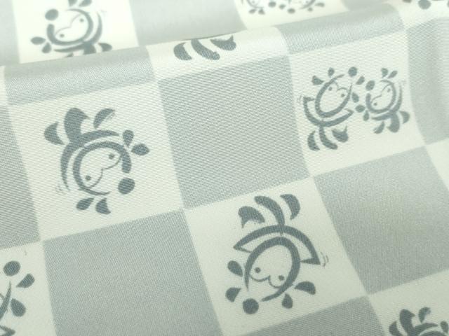 平和屋着物●上質な長襦袢　無双仕立て　半衿刺繍　市松　人形文　正絹　逸品　未使用　DABB4912ps