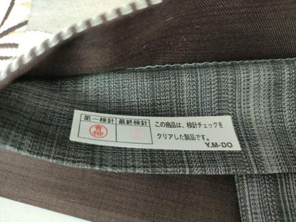 平和屋着物●西陣　廣部商事謹製　全通柄袋帯　風通織　格子花丸文　証紙付き　正絹　逸品　DABB4928ps