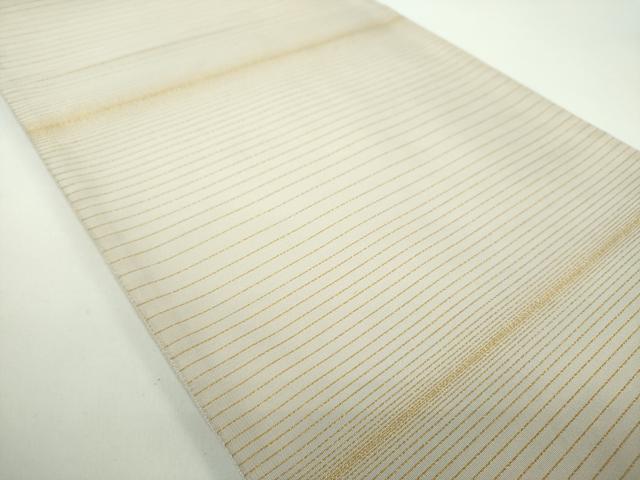 平和屋着物●綴れ　全通柄袋帯　横縞　金糸　やまと誂製　正絹　逸品　未使用　DABB4931ps