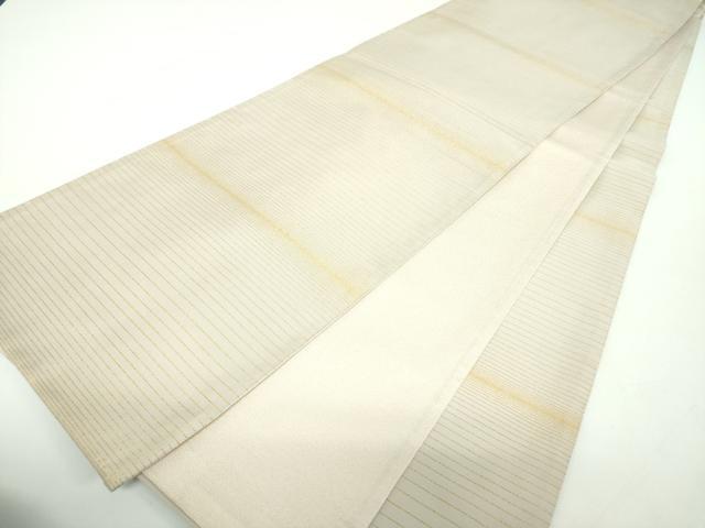 平和屋着物●綴れ　全通柄袋帯　横縞　金糸　やまと誂製　正絹　逸品　未使用　DABB4931ps