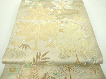 平和屋着物●西陣　川島織物　六通柄　本袋帯　松竹梅　金銀糸　正絹　逸品　DABB4932ps