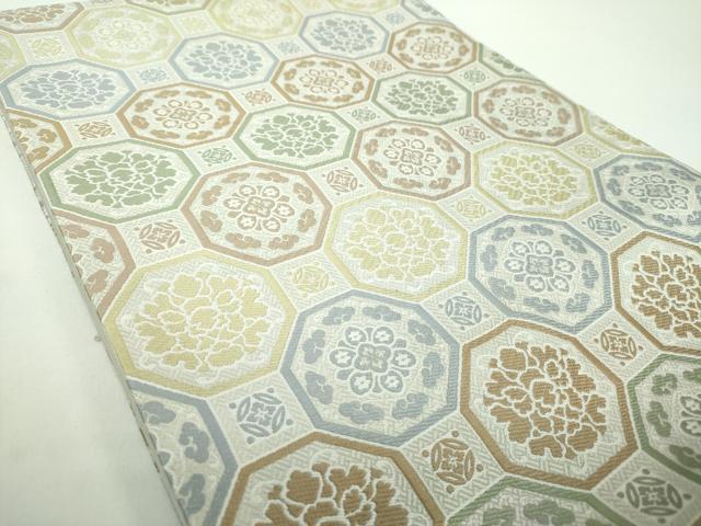平和屋着物●西陣　川島織物　九寸開き名古屋帯　唐織　蜀江花文　正絹　逸品　DABB4953ps