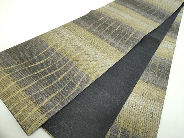 平和屋着物●全通柄袋帯　本泥染　虹彩　金糸　さが美扱い　正絹　逸品　未使用　DABB4961ps