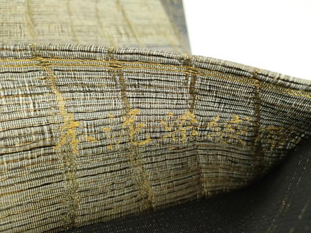 平和屋着物●全通柄袋帯　本泥染　虹彩　金糸　さが美扱い　正絹　逸品　未使用　DABB4961ps