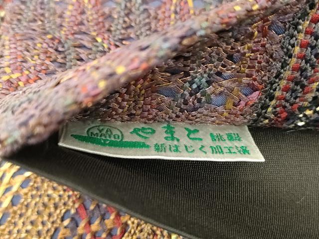 平和屋着物●全通柄袋帯　リボン織　組織　変わり間道　金糸　やまと誂製　正絹　逸品　DABB4976ps