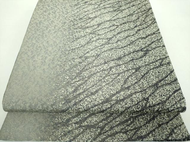 平和屋着物●両方向　両面全通柄袋帯　更紗花文　正絹　逸品　DABB4997ps
