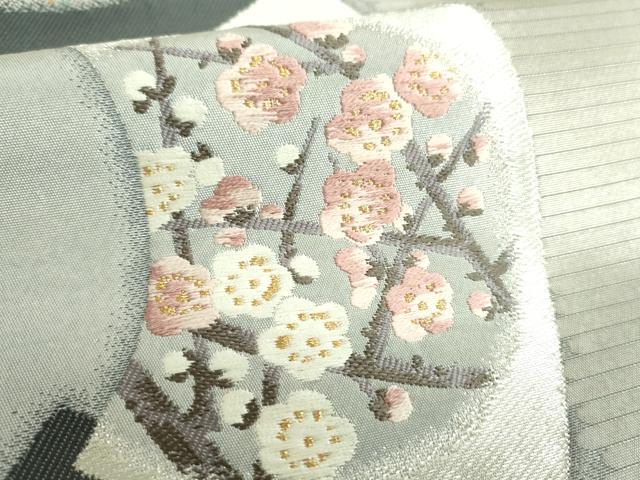 平和屋着物●西陣　じゅらく謹製　六通柄袋帯　地紙吉祥花丸文　金銀糸　引箔　正絹　逸品　DABB4999ps