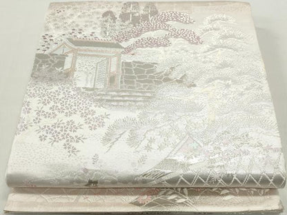 平和屋着物◎六通柄袋帯　大原の里　二重箔錦　正絹　逸品　DABB5039qa