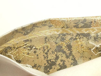 平和屋着物◎六通柄袋帯　立波枝松文　綾つづれ　金糸　引箔　正絹　逸品　DABB5150qa