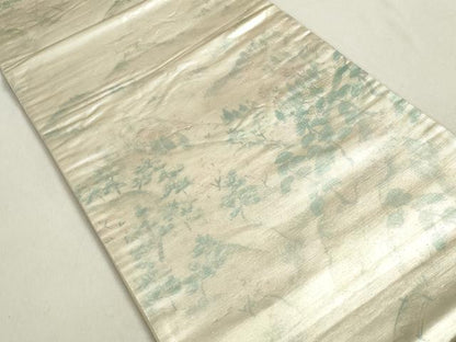 平和屋着物◎六通柄袋帯　風景文　正絹　逸品　DABB5240qa