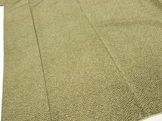 平和屋着物■上質な小紋 芝文 鬼しぼ縮緬 正絹 逸品 DABB5353qa