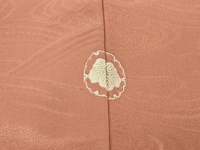平和屋着物■上質な色無地 立波文 宍色 正絹 逸品 DABB5356qa
